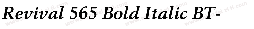 Revival 565 Bold Italic BT字体转换